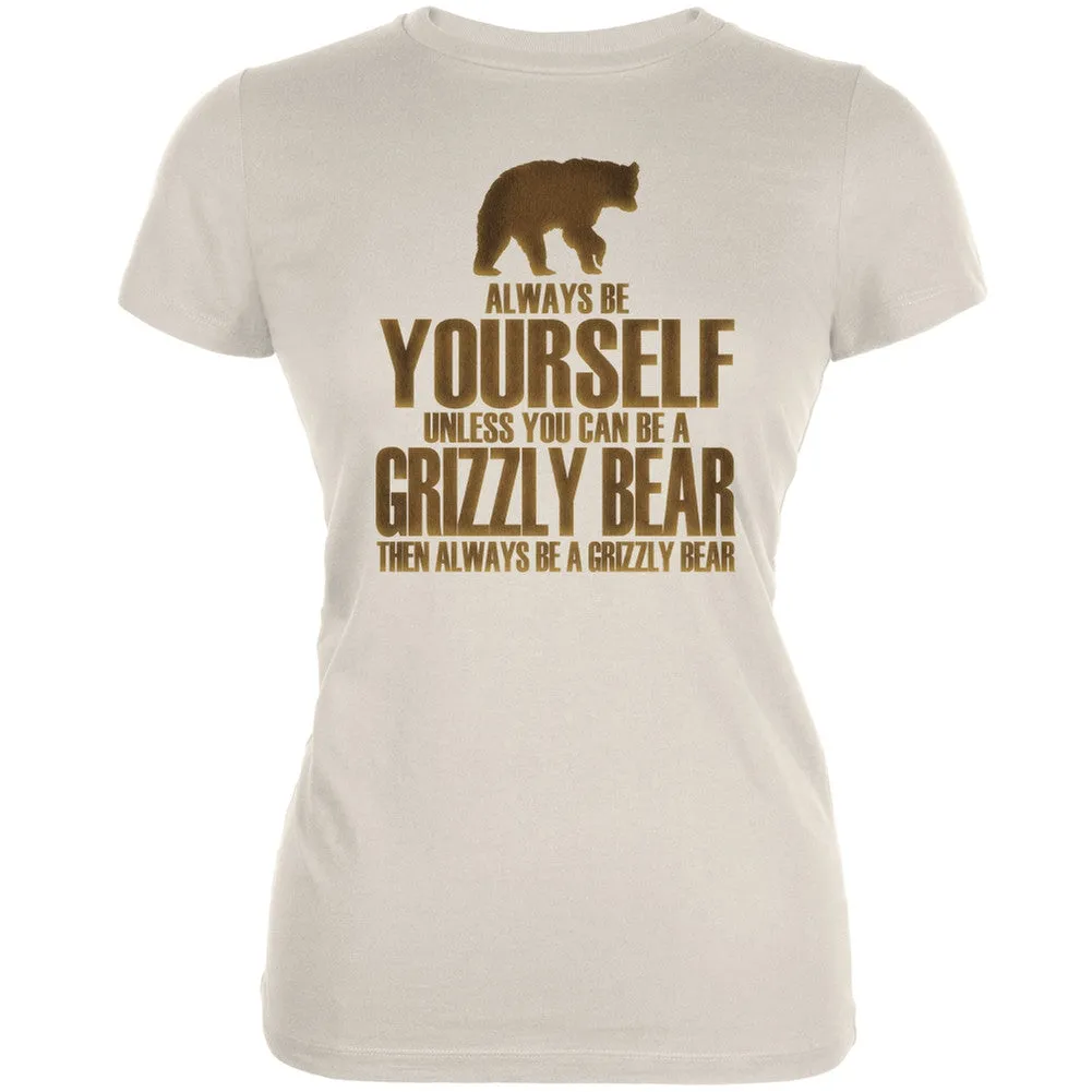 Always Be Yourself Bear Black Juniors Soft T-Shirt
