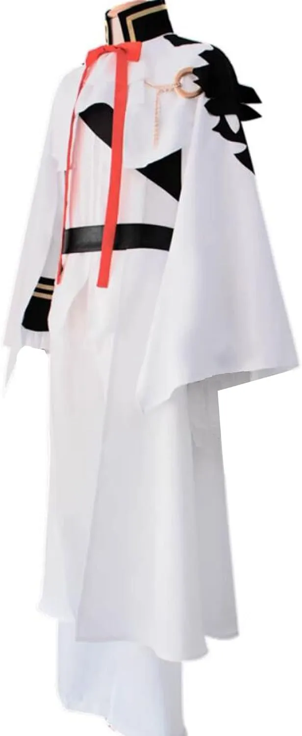 Anime Cosplay Mikaela Hyakuya Costume White Mens Suit Ferid Uniform Cloak Halloween Outfit