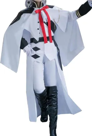 Anime Cosplay Mikaela Hyakuya Costume White Mens Suit Ferid Uniform Cloak Halloween Outfit