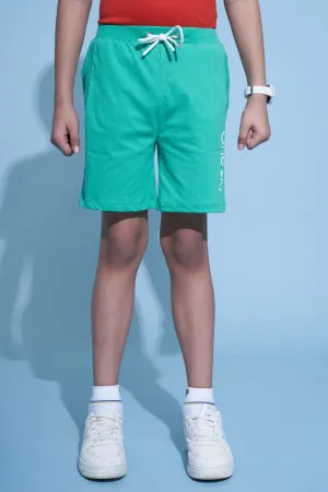 Boys Sport Green Casual Shorts