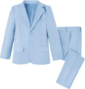 Boys' Suits 2-Piece Formal Slim Fit Suit Set for Boys Wedding Ring Bearer Outfit with Blazer and Pants