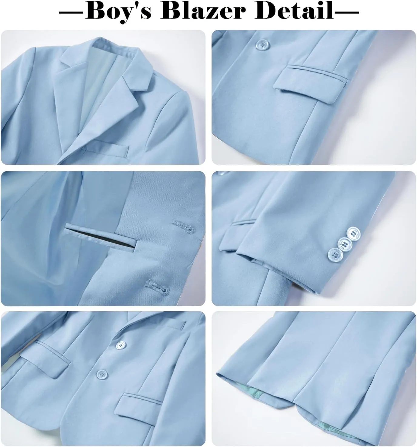 Boys' Suits 2-Piece Formal Slim Fit Suit Set for Boys Wedding Ring Bearer Outfit with Blazer and Pants