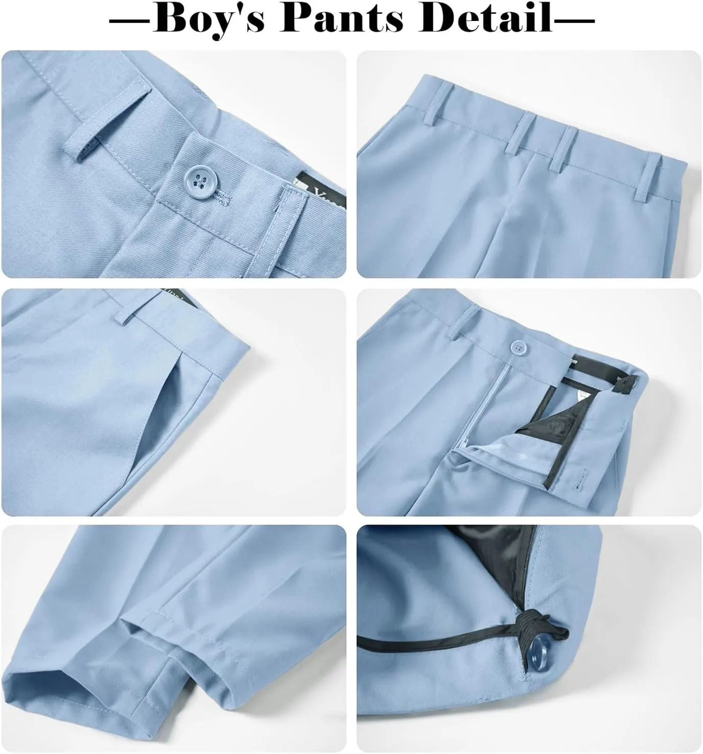Boys' Suits 2-Piece Formal Slim Fit Suit Set for Boys Wedding Ring Bearer Outfit with Blazer and Pants