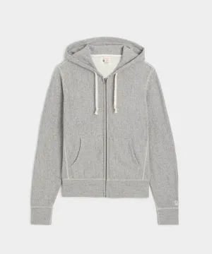 Champion Midweight Full Zip Hoodie in Antique Grey Mix
