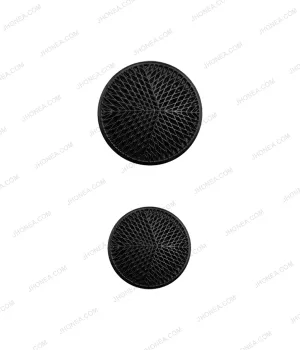 Classic Engraved Design Matte Black Metal Loop Buttons for Clothing