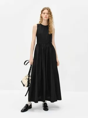 Cotton Blend Sleeveless Dress