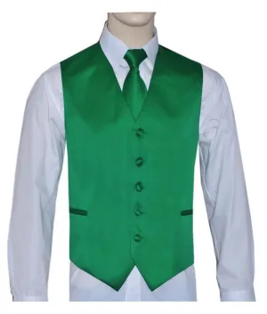 Emerald Green Vest and Tie Set