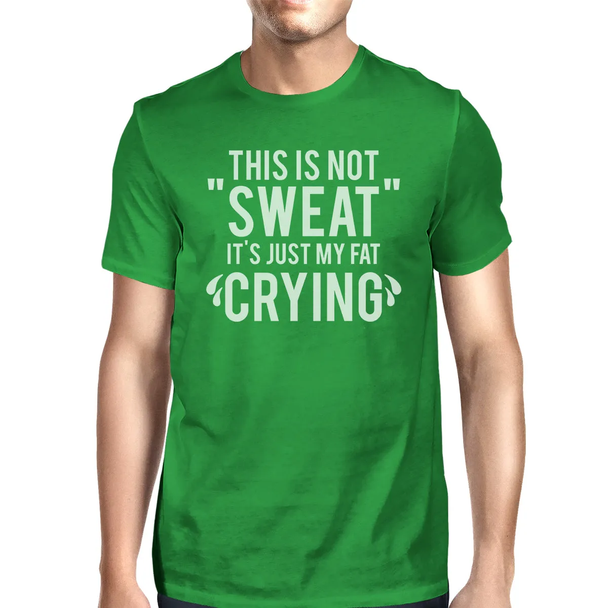 Fat Crying Mens Funny Workout Shirt Work Out Theme T-Shirt Gifts