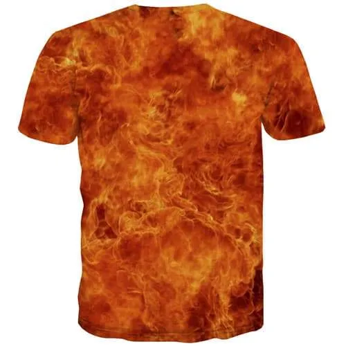 Flame T shirts Men Abstract Tshirts Novelty Leisure T shirts Funny Harajuku Tshirt Printed Gothic Shirt Print Short Sleeve