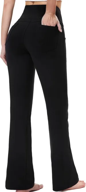 Flare Leggings for Women, Stretchy High Waisted Bootcut Workout Yoga Pants Tummy Control Butt Lift Bell Bottom Jeans