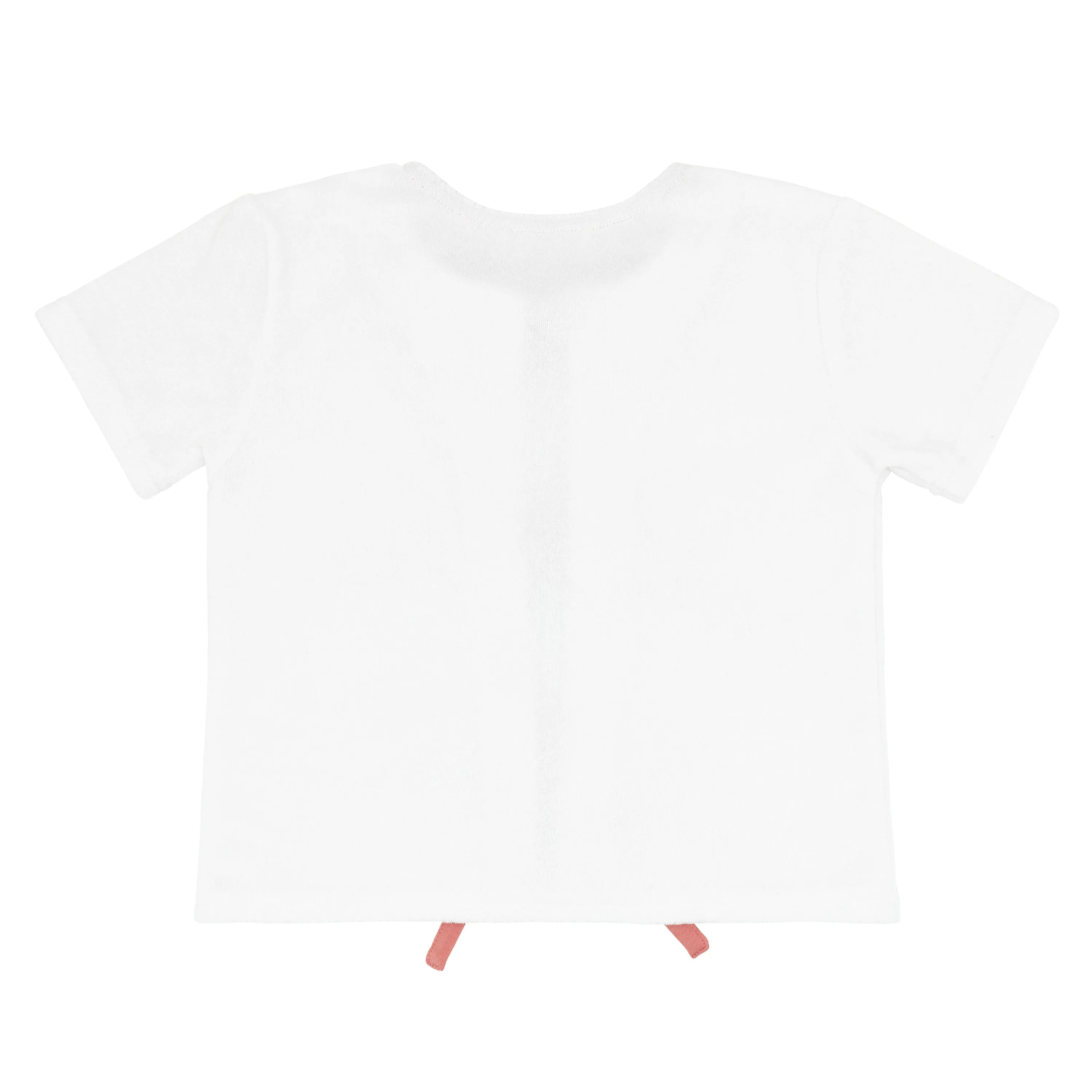 girls white and east end red french terry coverup top