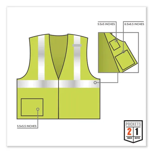 Glowear 8217ba Class 2 Breakaway Mesh Vest, Polyester, 4x-large/5x-large, Lime, Ships In 1-3 Business Days