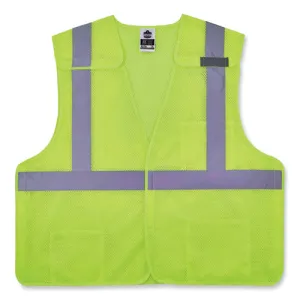 Glowear 8217ba Class 2 Breakaway Mesh Vest, Polyester, 4x-large/5x-large, Lime, Ships In 1-3 Business Days