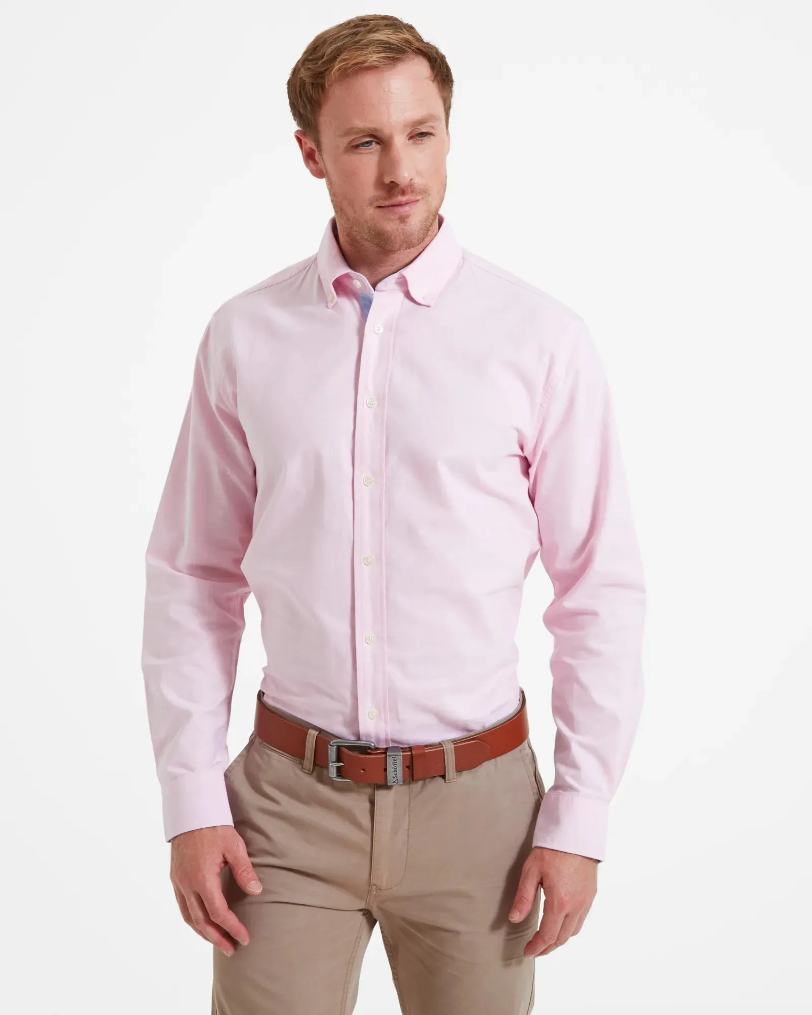 Holt Soft Oxford Tailored Shirt - Light Pink
