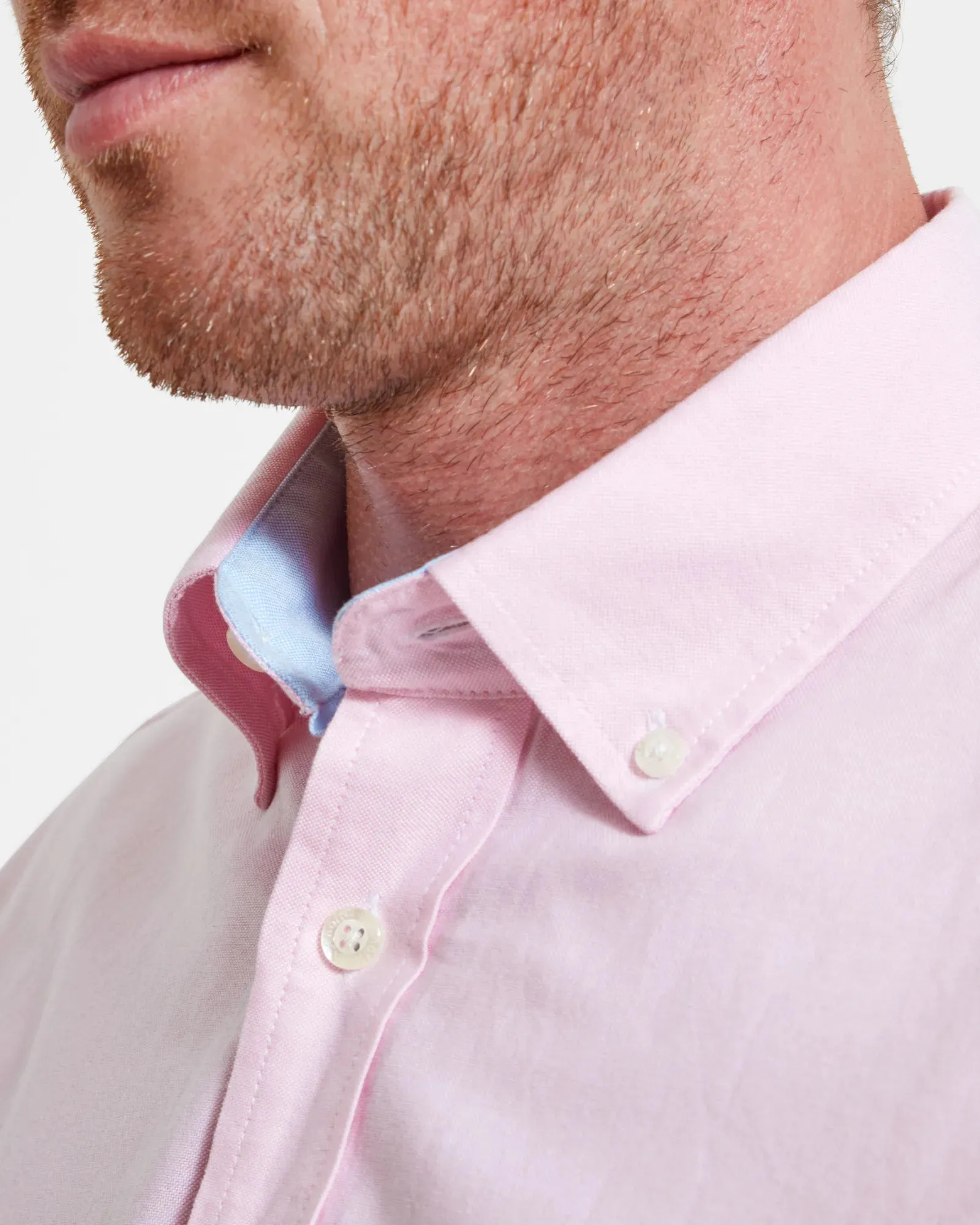 Holt Soft Oxford Tailored Shirt - Light Pink