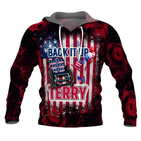 Independence Day Back Up Terry American 3D All Over Print Shirt Hoodie