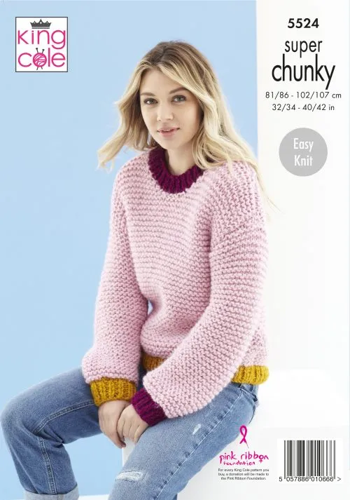 King Cole Timeless Super Chunky Pattern 5524 - Sweaters