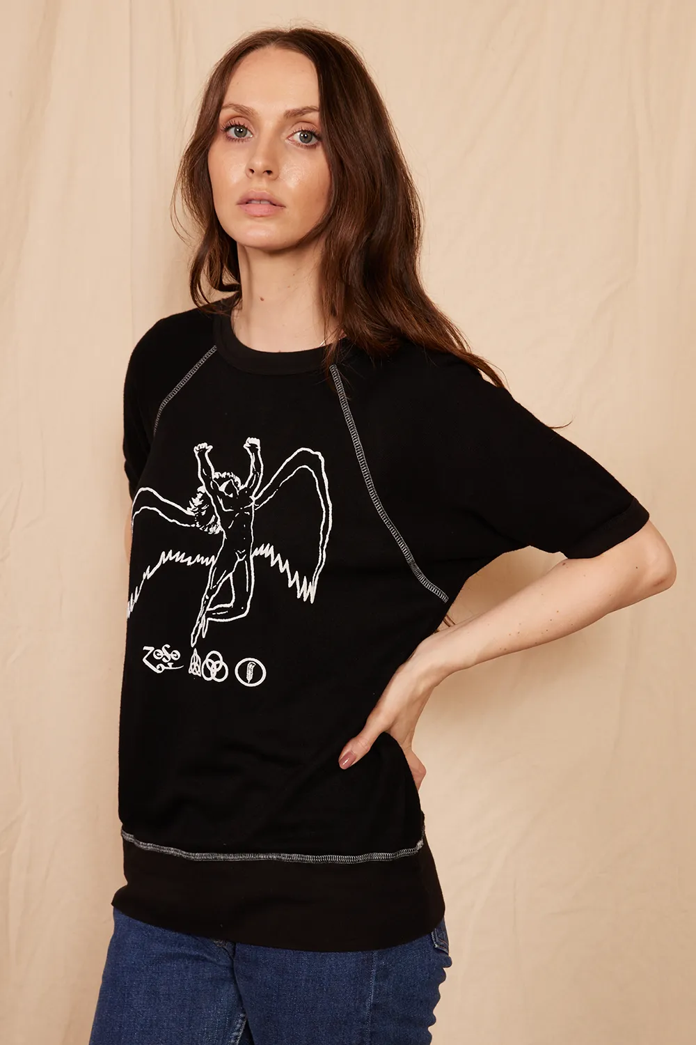Led Zeppelin Short Sleeve Icarus Raglan by People of Leisure