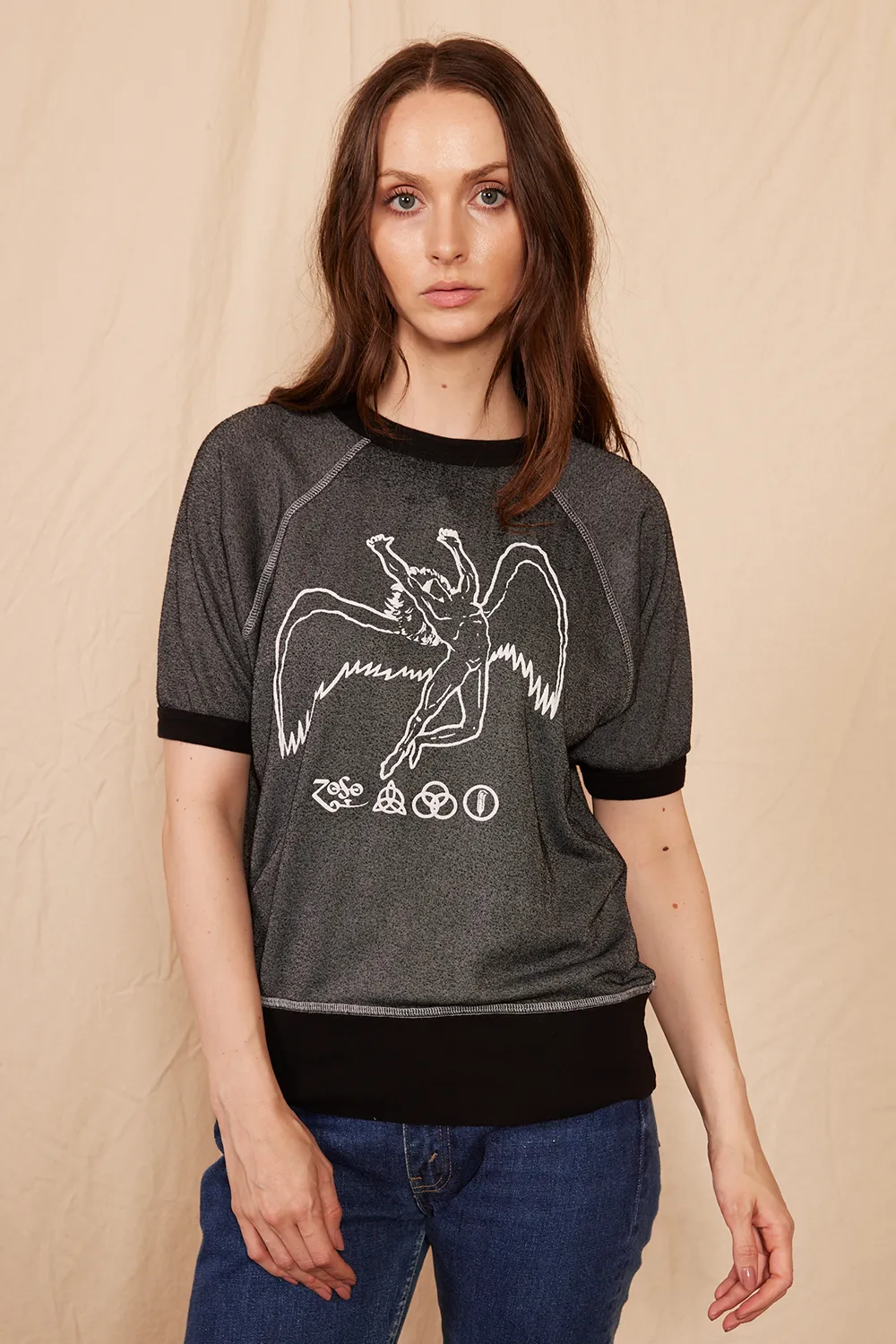 Led Zeppelin Short Sleeve Icarus Raglan by People of Leisure