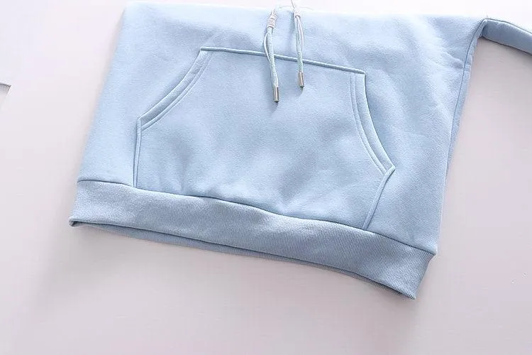Letter Hooded Cashmere Padded Warm Sweater