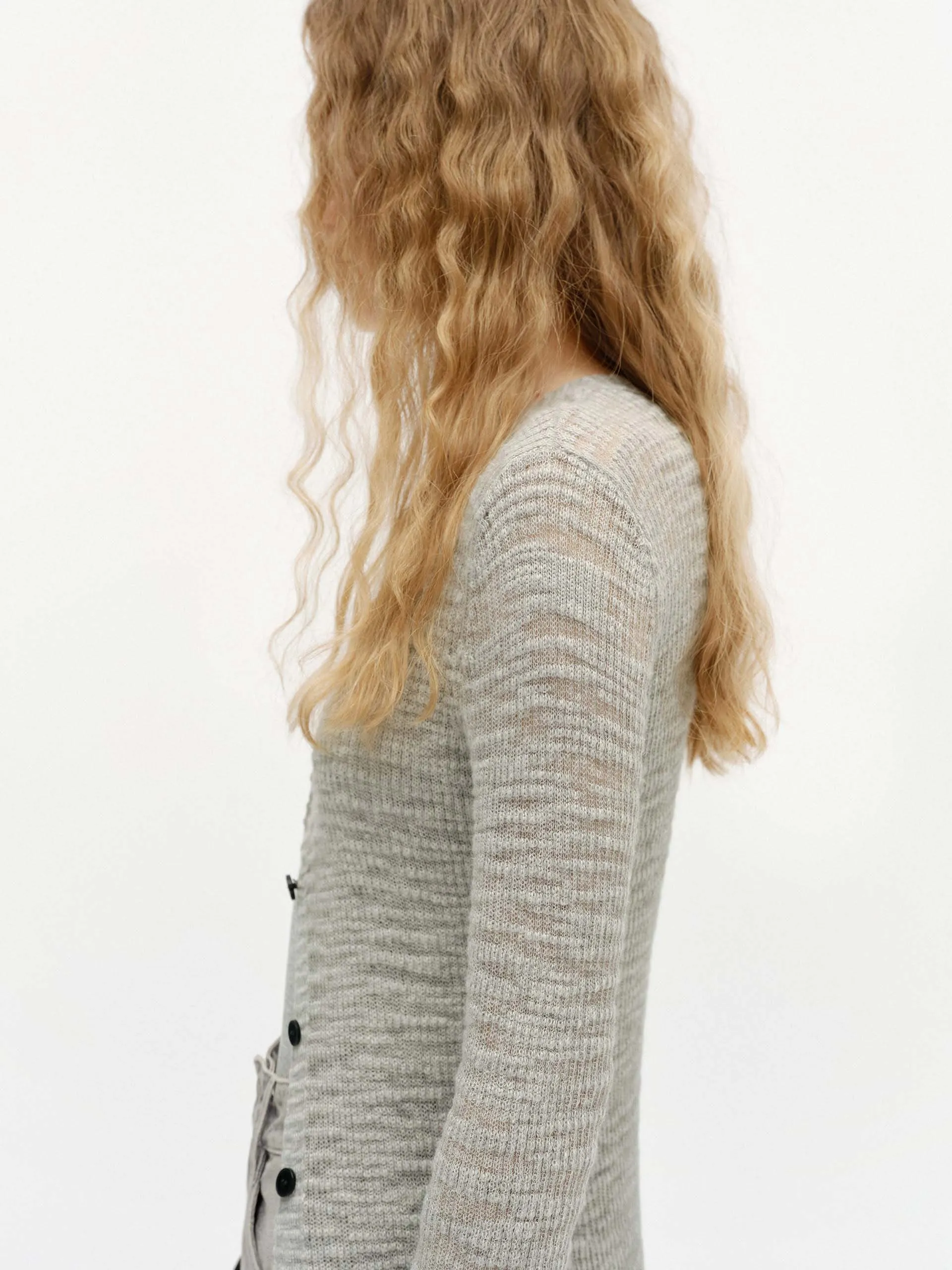Linen Blend Long Cardigan