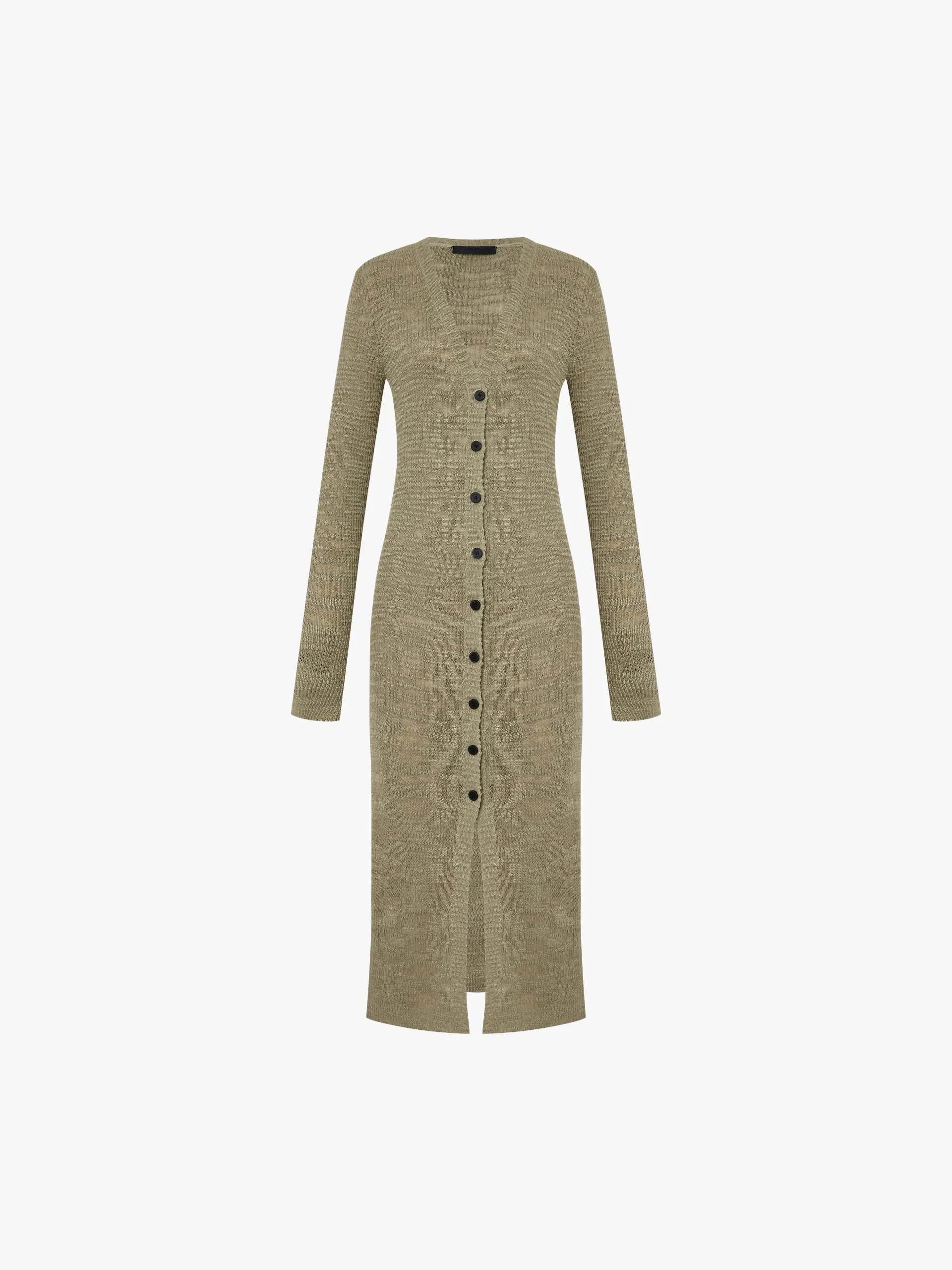 Linen Blend Long Cardigan