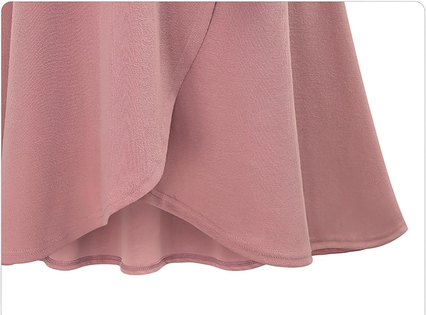 loveimgs Women's Fall Elastic High Waist Pleated Belted Midi Skirt Split Irregular Ruffle Hem Wrap Skirt