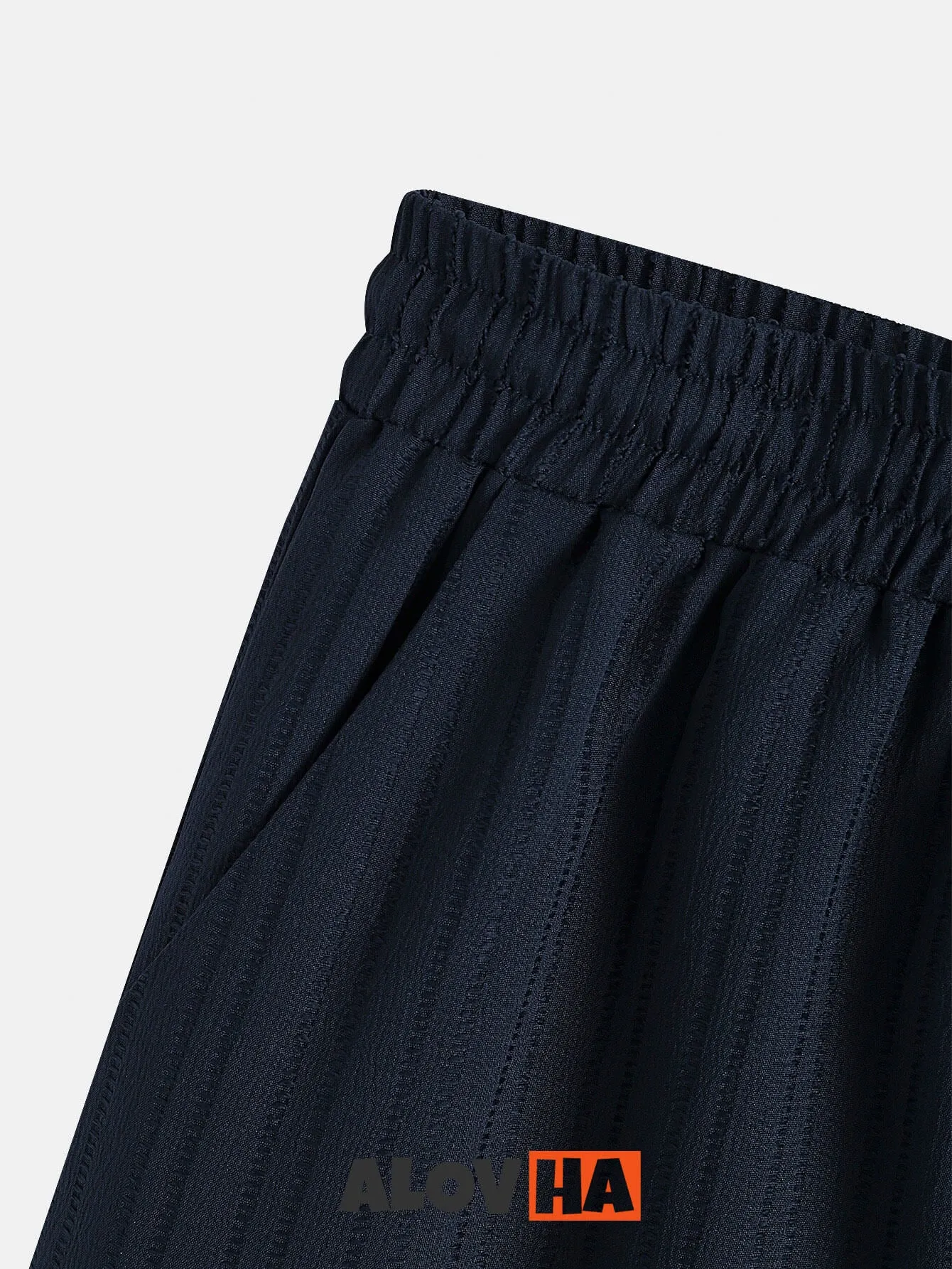 Mens Cool Fabric No Iron Plain Blue Pull On Summer Board Shorts