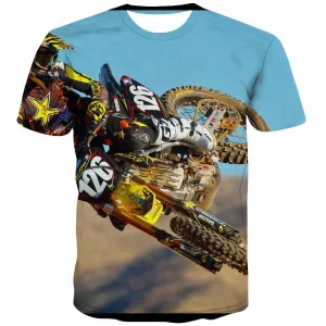 Motocross T shirts Men motorcycle Tshirt Anime Offroad Tshirts Cool Short Sleeve