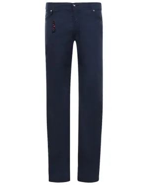 Navy Cotton Blend Lightweight Stretch Chino Pant