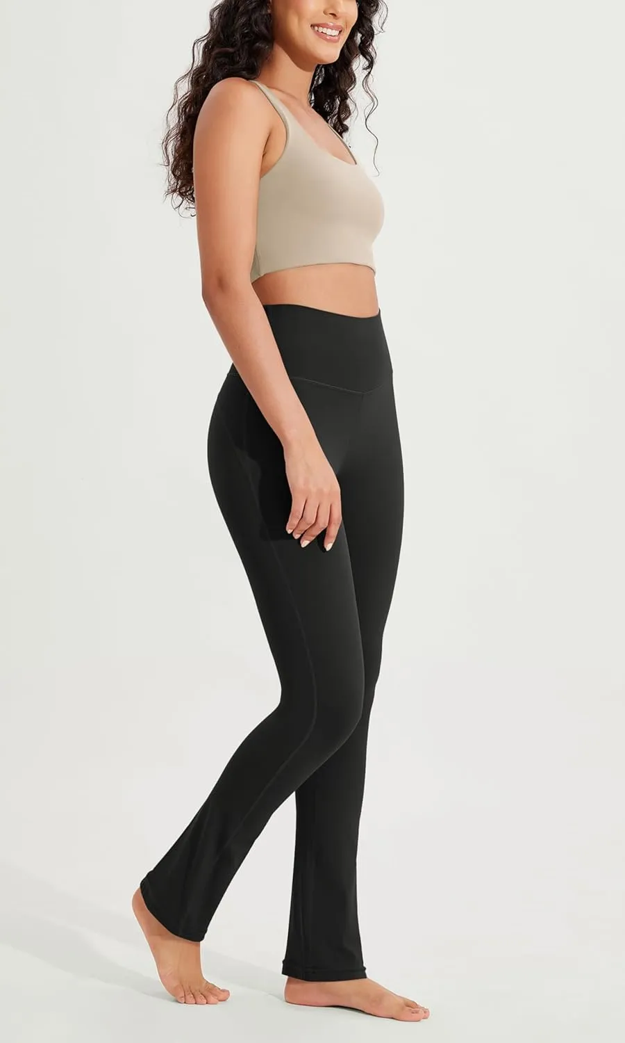 ODODOS Cloud Feeling Straight Leg Pants with Back Pocket for Women, High Waist Casual Lounge Yoga Pants- 28" / 30" Inseam