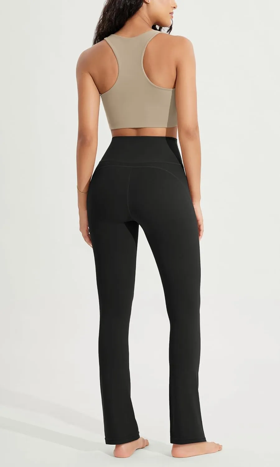 ODODOS Cloud Feeling Straight Leg Pants with Back Pocket for Women, High Waist Casual Lounge Yoga Pants- 28" / 30" Inseam