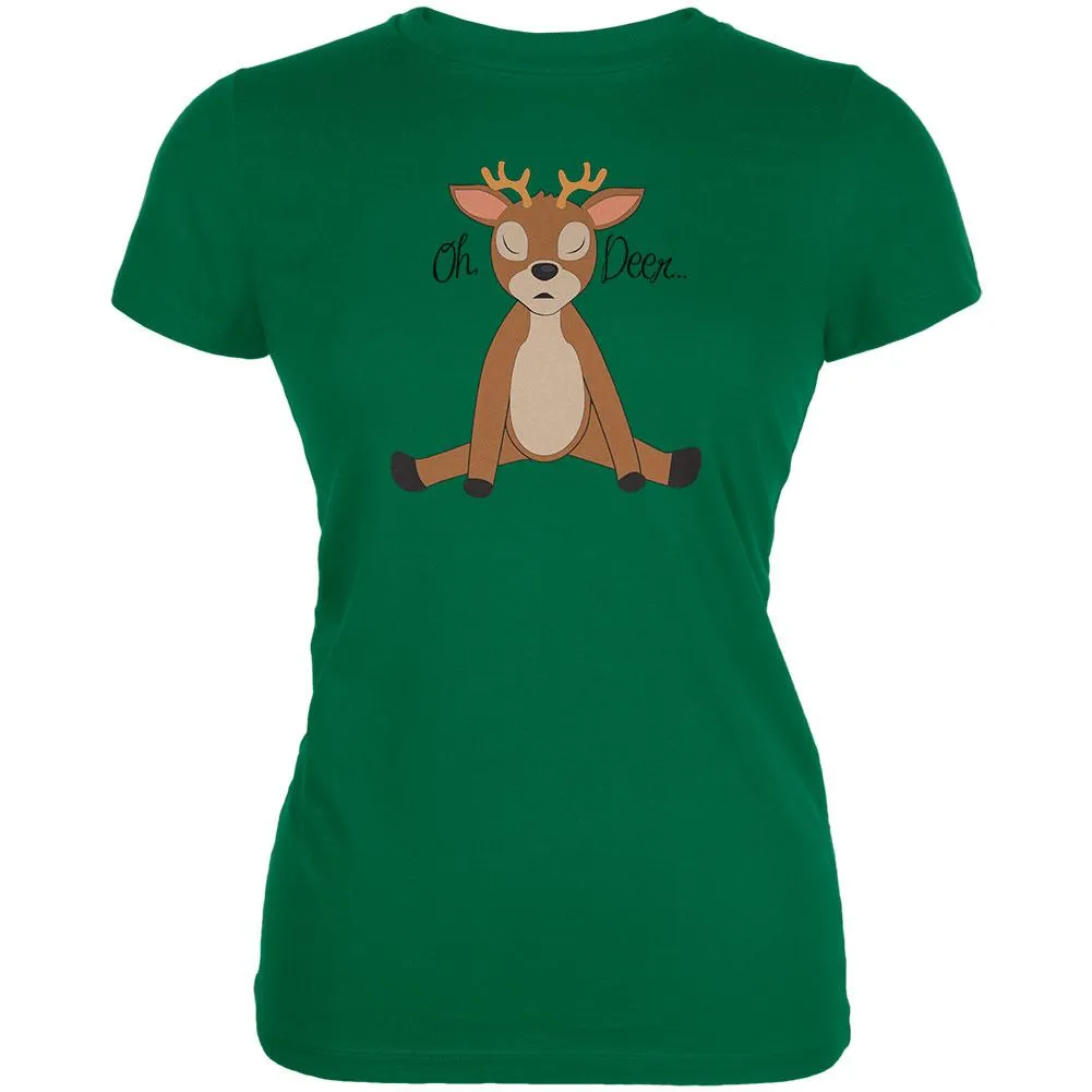 Oh Deer Funny Pun Cute Juniors Soft T Shirt