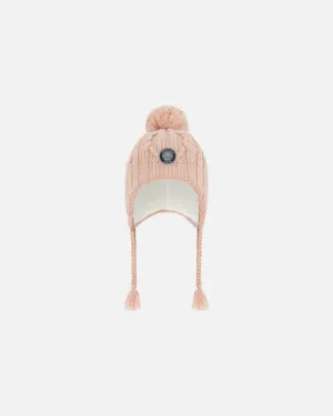 Peruvian Knit Hat Light Pink