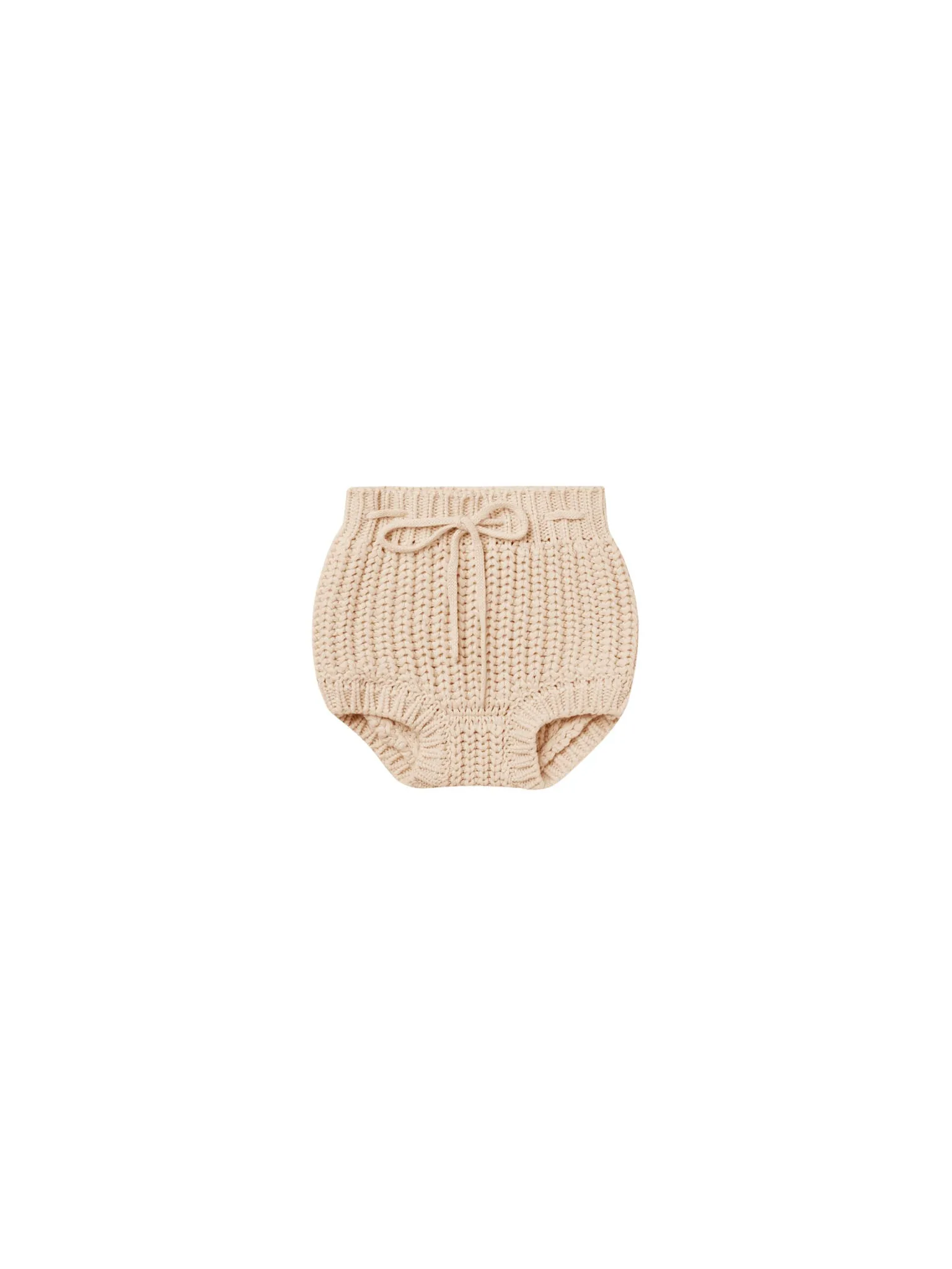 Quincy Mae Shell Chunky Knit Sweater & Knit Tie Bloomer Set