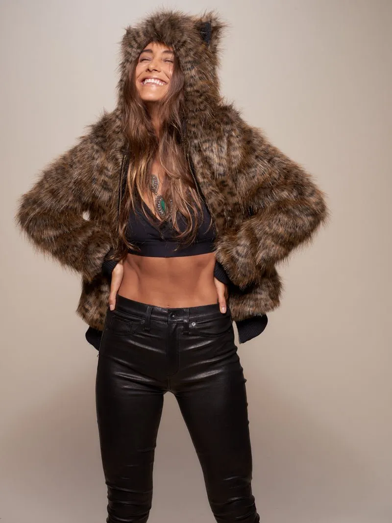 Savannah Cat Classic Faux Fur Bomber Jacket | Women's
