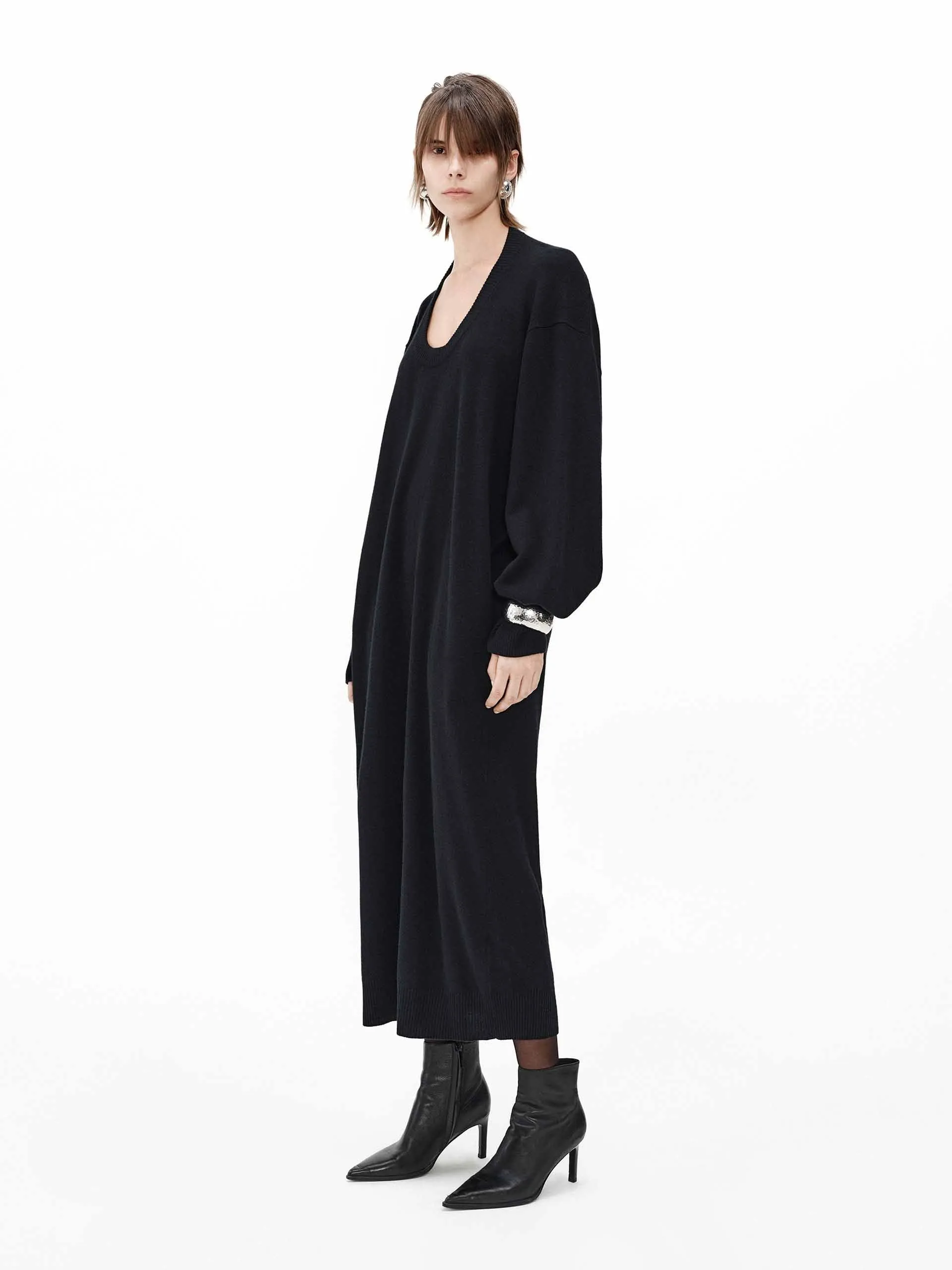 Scoop Neck Loose Dress