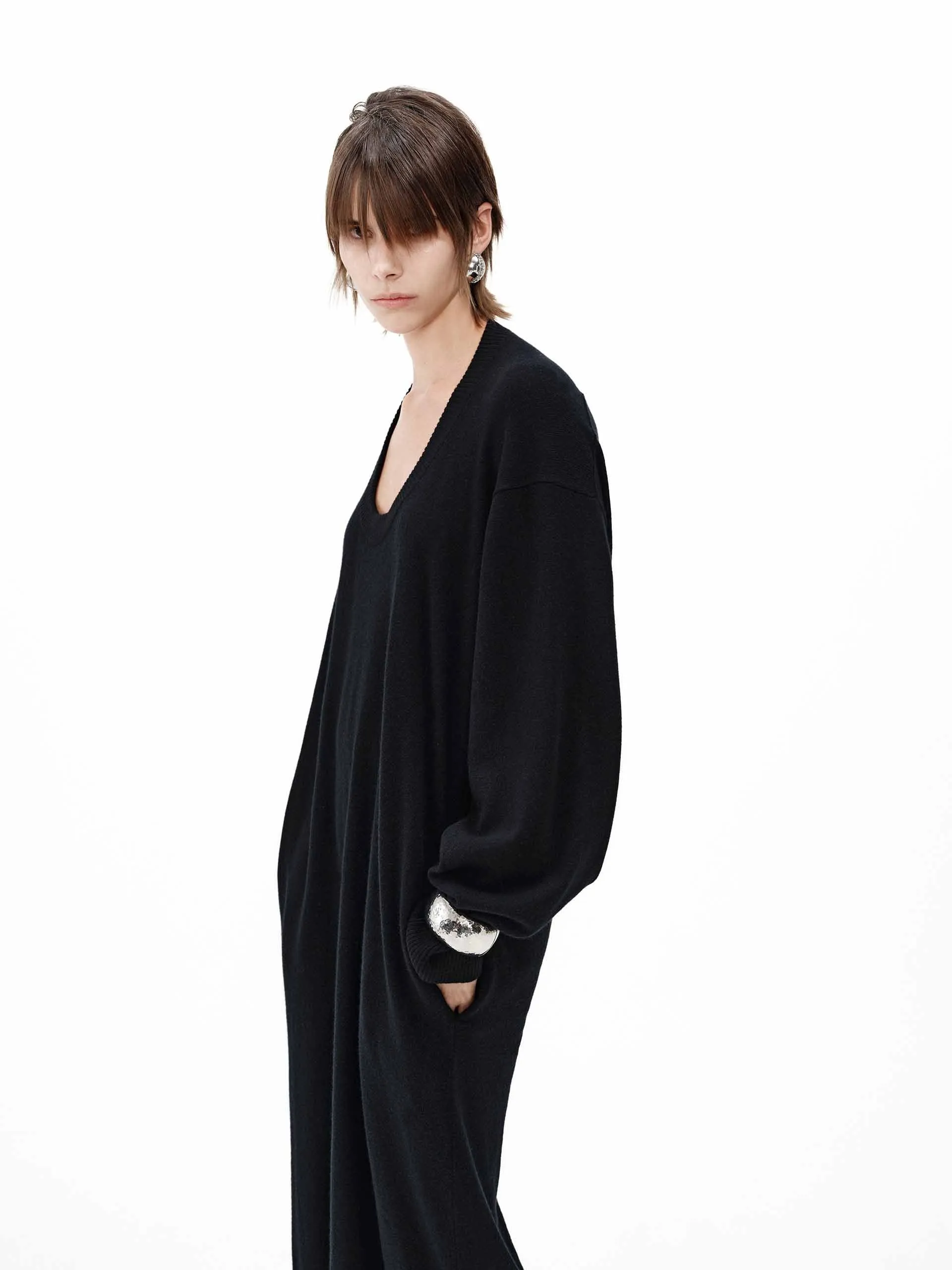 Scoop Neck Loose Dress