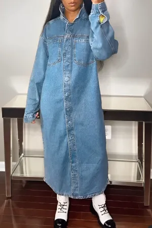 Stylish Multi Wear Pocket Denim Skirt