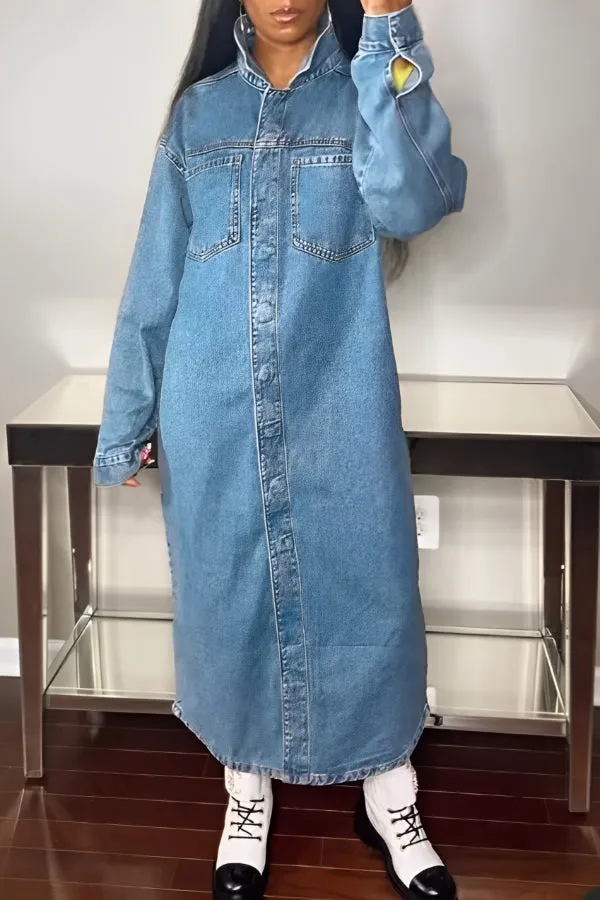 Stylish Multi Wear Pocket Denim Skirt