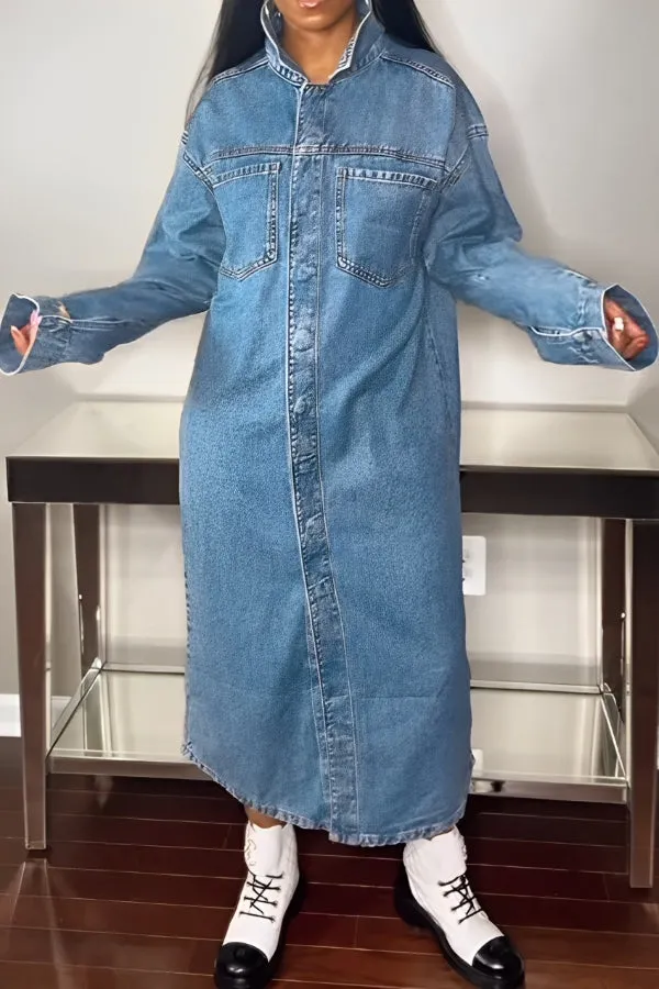 Stylish Multi Wear Pocket Denim Skirt
