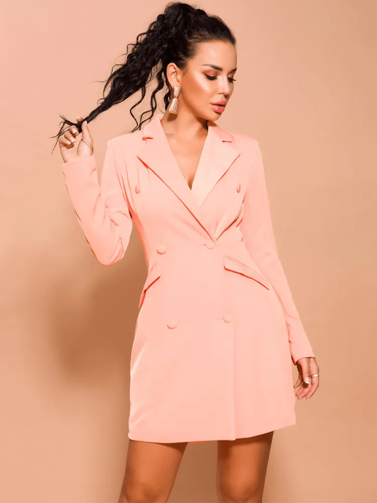 Stylish Street Short Tight Tuxedo Dress