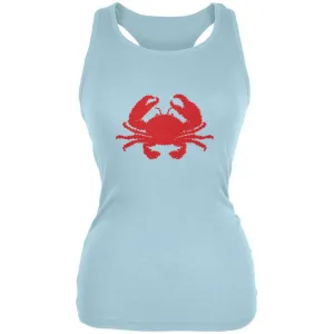 Summer - Crab Faux Stitched Juniors Soft Tank Top