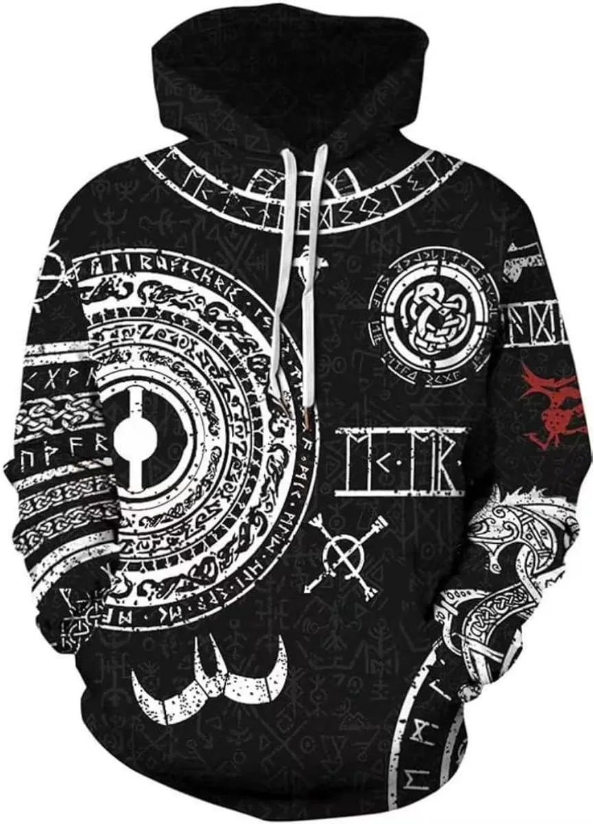 Unisex Oversized 3D Print Streetwear Hoodie - Gender Neutral Pullover with Kangaroo Pockets for Men and Women