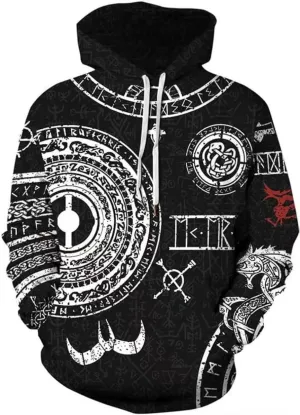 Unisex Oversized 3D Print Streetwear Hoodie - Gender Neutral Pullover with Kangaroo Pockets for Men and Women