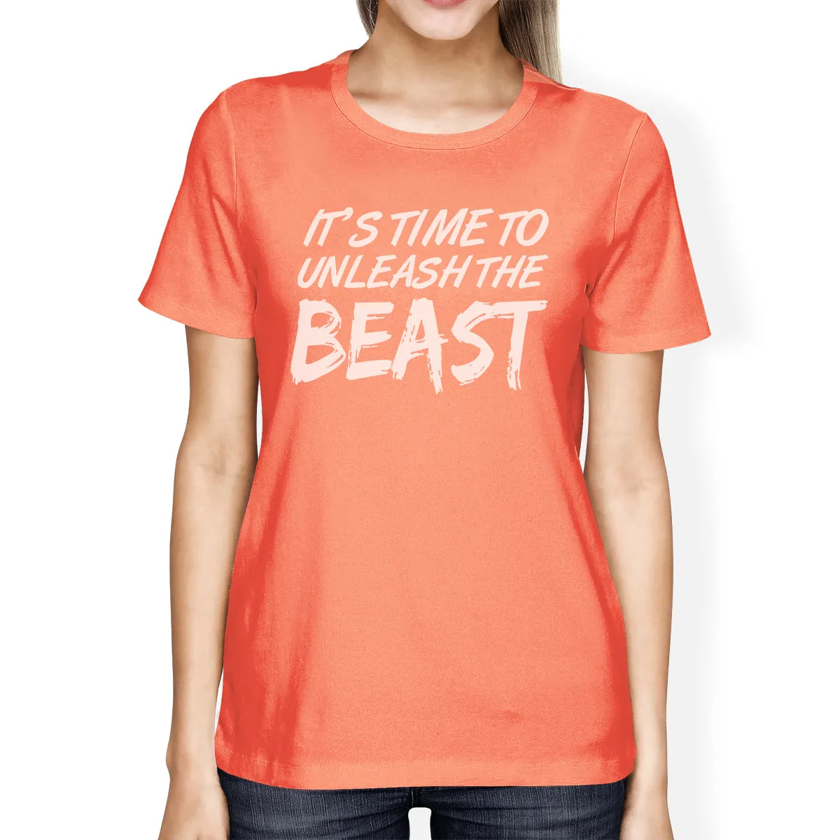 Unleash Beast Womens Funny Workout Shirt T-Shirt Workout Lover Gift