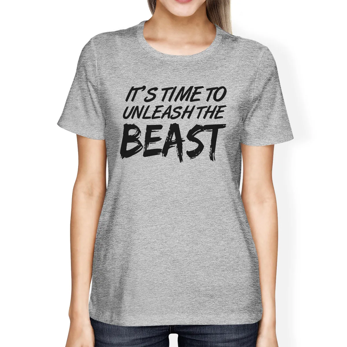 Unleash Beast Womens Funny Workout Shirt T-Shirt Workout Lover Gift