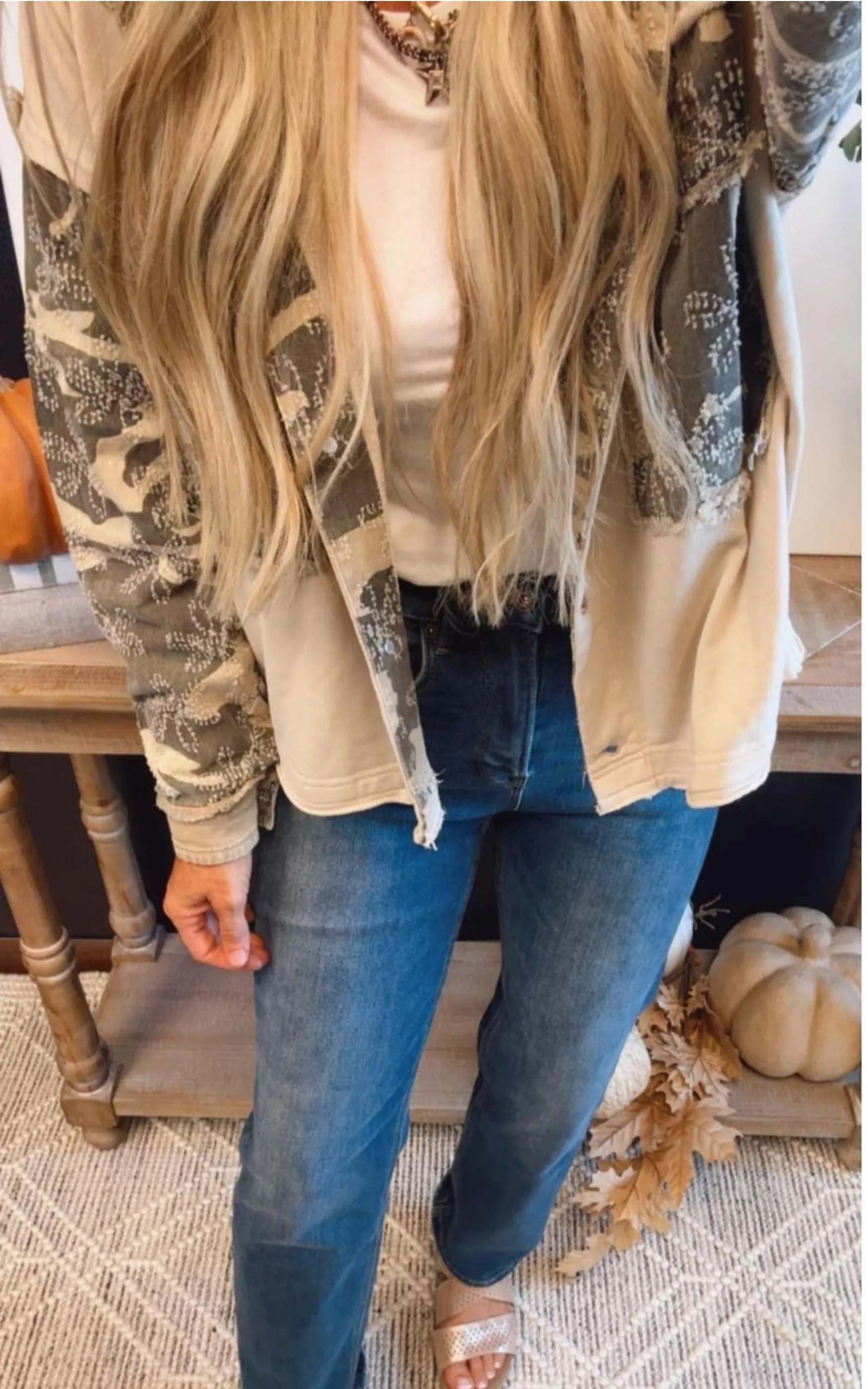 Washed Camo Jacket w/ Hood**