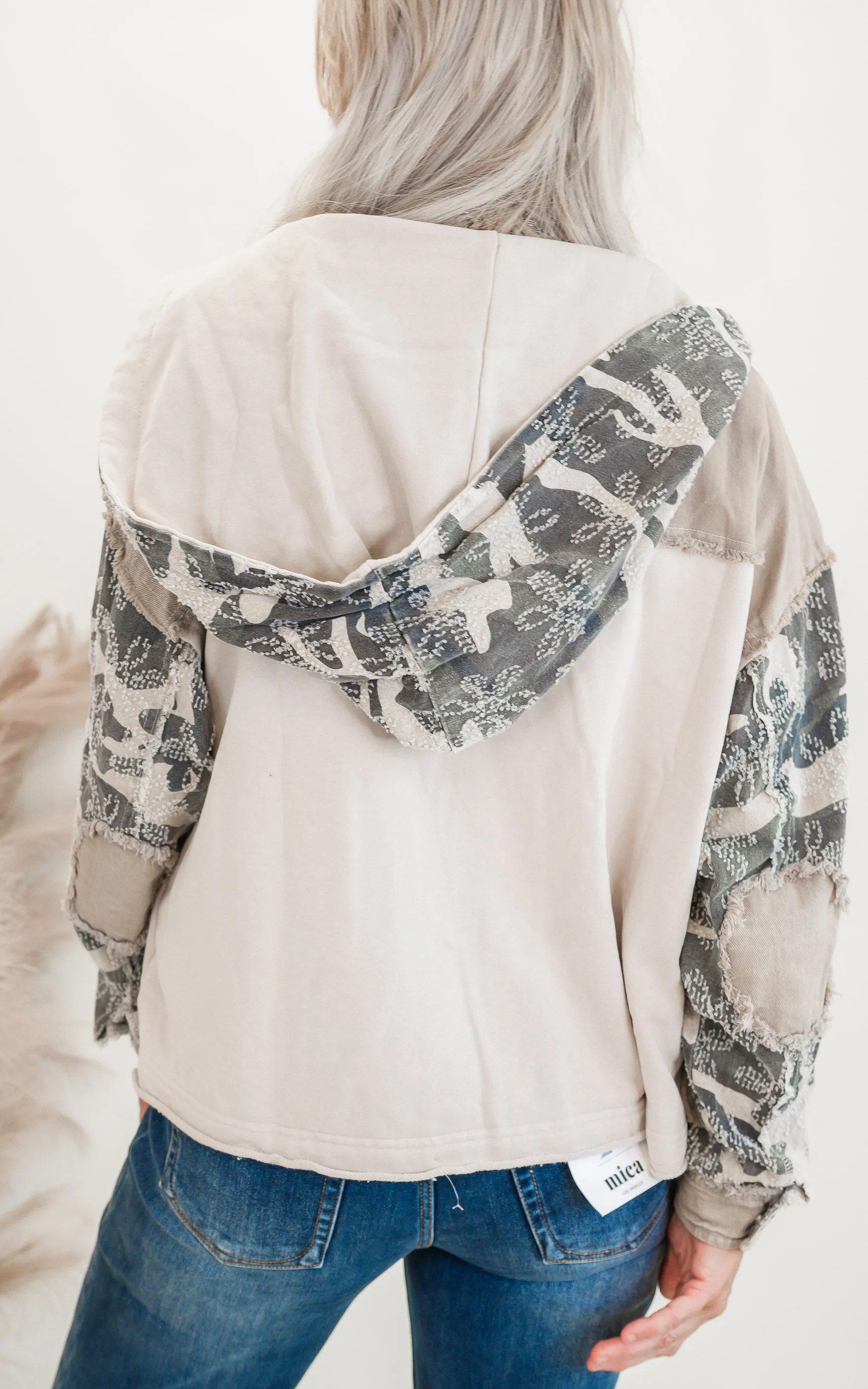 Washed Camo Jacket w/ Hood**
