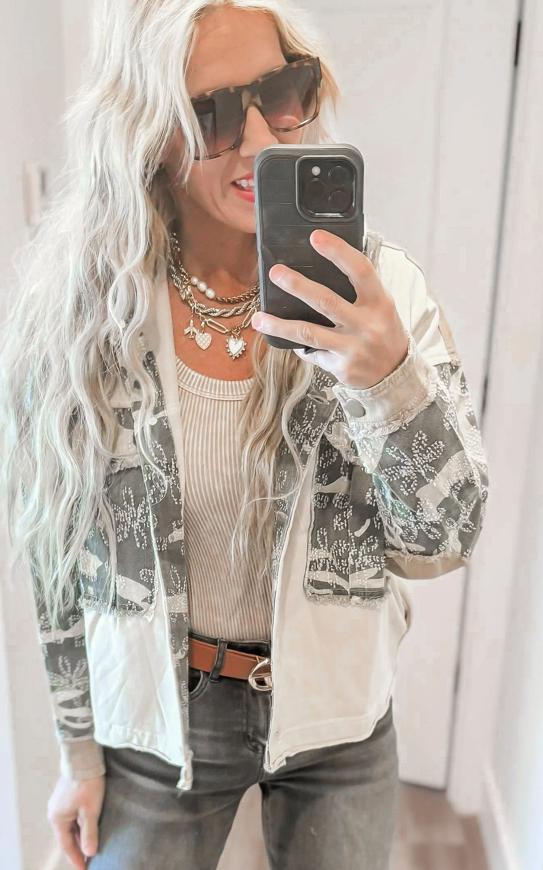 Washed Camo Jacket w/ Hood**